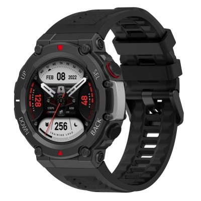 Curea Techsuit W067 pentru Amazfit T-Rex 2, Neagra foto