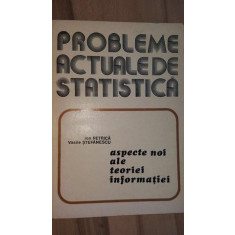 Probleme actuale de statistica- Ion Petrica, Vasile Stefanescu