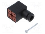 Conector cu valvă HIRSCHMANN mufe 18mm mamă PIN 4 unghi 90&deg;