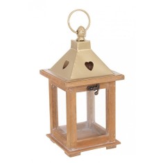 Felinar maro auriu Beatific 13x13x26 cm