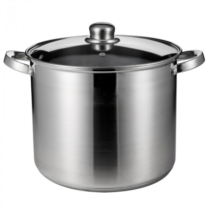 Cratiță ad&acirc;ncă Rosberg R51211B32, 32 cm, 19,3 litri, Inducție, Capac, Inox