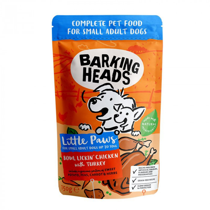 Barking Heads Little Paws Chicken &amp;amp; Turkey 150 g
