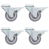 VidaXL Roți pivotante cu gaură pentru șurub, 8 buc., 50 mm