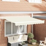 vidaXL Cortina Retractabilă Manual Crem 300 x 200 cm țesătură 3329483