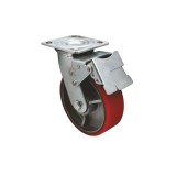 Cumpara ieftin Roata pentru carucior, din aluminiu, siliconata, cu frana, 8&quot; x 200 mm