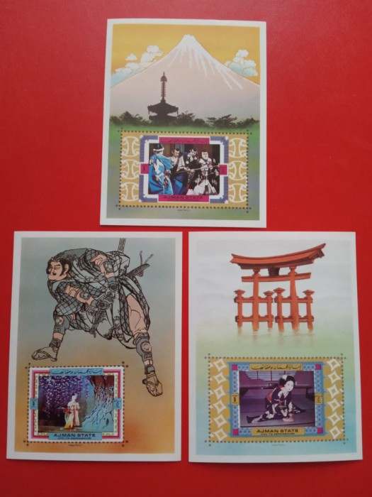 AJMAN, TRADIȚIA JAPONEZĂ - COLIȚE MNH