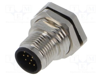 Conector M12 soclu tată 12 pini 1,5A 30V IP67 drept THT LUTRONIC foto