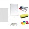 Flipchart magnetic mobil 70x100 cm cu brate laterale +Plus Office + hartie flipchart, markere, burete, magneti