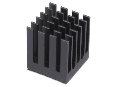 Radiator extrudat cu aripioare BGA negru 17x17mm foto