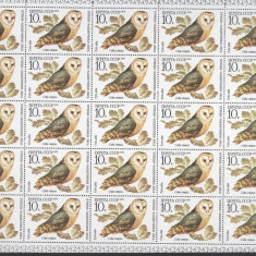 Russia USSR 1979 Birds, 4 full sheets, MNH S.242