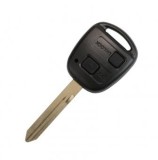 Set 2 bucati - Carcasa cheie Topautochei&amp;#174; compatibila cu Toyota Avensis Corolla Yaris Rav4 Camry, 2 butoane, lamela TOY47
