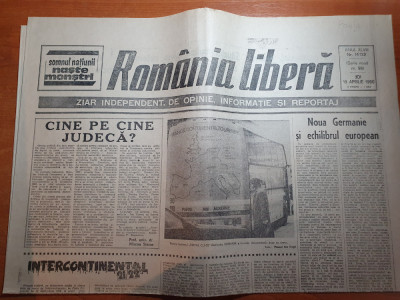 romania libera 19 aprilie 1990-articolul intercontinental 21-22 foto