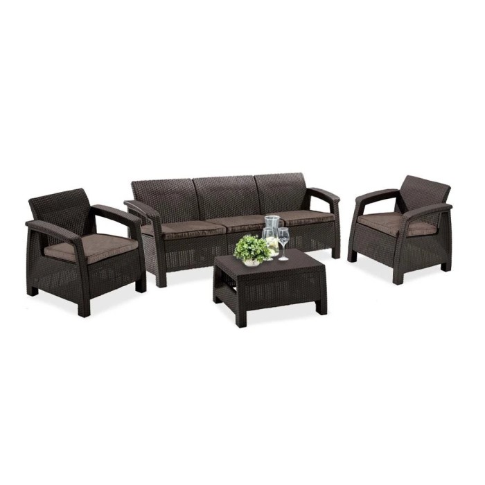 Set mobilier de grădină Corfu set II max maro