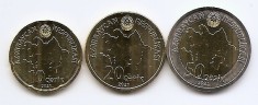 Azerbaidjan Set 3 - 10, 20, 50 qapik 2021 - KM-New UNC !!!