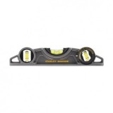 Stanley 0-43-609 Nivela magnetica Fatmax Torpedo, aluminiu, 250 mm, 3 fiole - 3253560436094