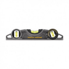 Stanley 0-43-609 Nivela magnetica Fatmax Torpedo, aluminiu, 250 mm, 3 fiole - 3253560436094