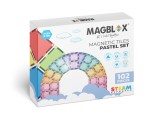 Cumpara ieftin Set magnetic Magblox - 102 piese magnetice de constructie PASTEL transparente