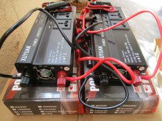 Invertor auto 12V 1200W reali putere pornire 2400W afisaj electronic clesti bat foto