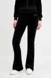 Karl Kani pantaloni de trening din velur culoarea negru, cu imprimeu, 61040069
