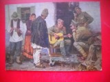HOPCT 23521 MILITARI- CANTEC DE PATRIE- A L GLANDIN -RUSIA -MUZEE - CP PICTURA --NECIRCULATAMUNTII