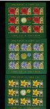 Romania 2013 Flora Ceasul Florilor 3 Minicoli 8 timbre + vinieta MNH LP 1966, Nestampilat