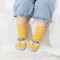 Mocasini galben mustar cu talpa antiderapanta - Happy teddy (Marime