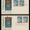 1963 Exil Romania, 2 FDC Craciun perechi nedantelate, anticomunism Emisiunea 36