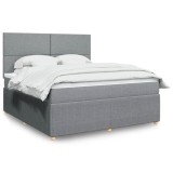 VidaXL Pat continental, gri deschis, 180x200 cm, material textil 3292128