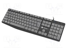 Tastatură NATEC USB A neagră și gri, slim, cu cablu 1,8m, US layout