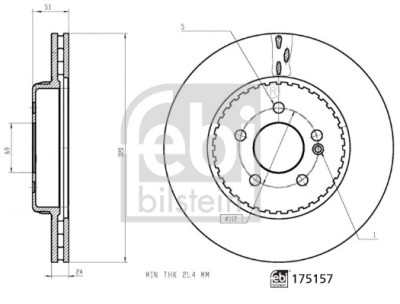FEBI BILSTEIN 175157 Disc frana foto