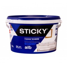 Vopsea lavabila interior, Sticky, alba, 5 L