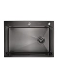 Chiuveta handmade SanDonna HD7050 Negru, 70x50x23 cm