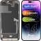 Display cu Touchscreen MP compatibil cu Apple iPhone 14 Pro, cu Rama, Versiune Soft OLED FHD 120Hz Diagnostic, Negru