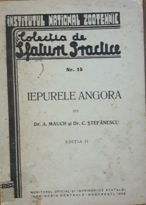 IEPURELE DE ANGORA - A. MAUCH