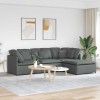 VidaXL Canapea modulară cu taburet și perne material textil gri &icirc;nchis