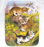 FARFURIE DECORATIVA PORTELAN ANNABURG BAVARIA BRADEX EDITIE LIMITATA DECOR PISICI