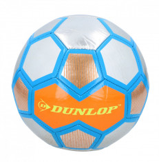 Minge de fotbal Dunlop Soccer Metalic, marimea 5, Albastru/Portocaliu foto