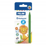 Cumpara ieftin Set Creioane Colorate Cerate Milan, 6 Culori, Cutie de Carton, Creioane Cerate Milan, Creioane Colorate Milan, Set Creioane Cerate, Set Culori Cerate,