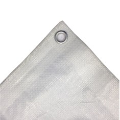 Prelată de acoperire 3x6m, 180 g/m&sup2;, albă, impermeabilă, rezistentă UV