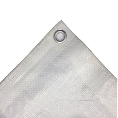 Prelată de protecție 6x12m, 180g/m&amp;sup2;, Albă, Impermeabilă și Rezistentă foto