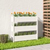 VidaXL Jardinieră, alb, 112x25x104,5 cm, lemn masiv de pin 823921