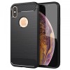 Husa Techsuit Carbon Neagra pentru Apple iPhone XS Max, Protectie Anti-soc, Zgarieturi