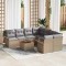 Set de canapele pentru gradina 9 pcs Bej Rattan poli