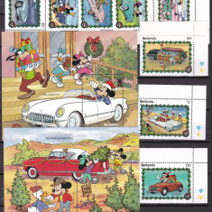 Redonda 1989 Disney automobile serie + 2 colite MNH