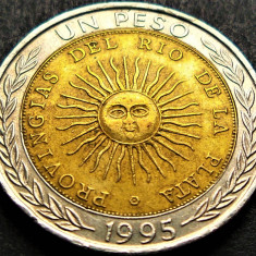 Moneda bimetal 1 PESO - ARGENTINA, anul 1995 * cod 5297