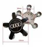 4 X capacele janta AUDI stea, gheara NEGRU