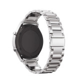 Curea metalica compatibila Samsung Gear S3, telescoape Quick Release, 22mm, Argintiu, Clasica, Metal, Very Dream