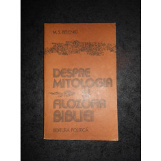 M. S. BELENKI - DESPRE MITOLOGIA SI FILOZOFIA BIBLIEI
