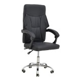 Cumpara ieftin Scaun de birou Glorin piele ecologica PU negru 60x68x128 cm