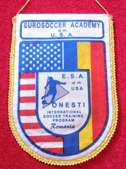 Fanion fotbal - Eurosoccer Academy USA-ROMANIA Program de training Onesti
